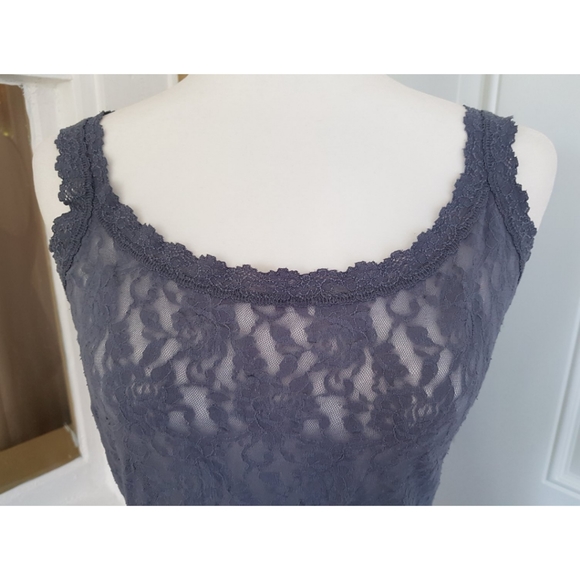 Vintage Hanky Panky Gray Lace Camisole - Picture 2 of 16
